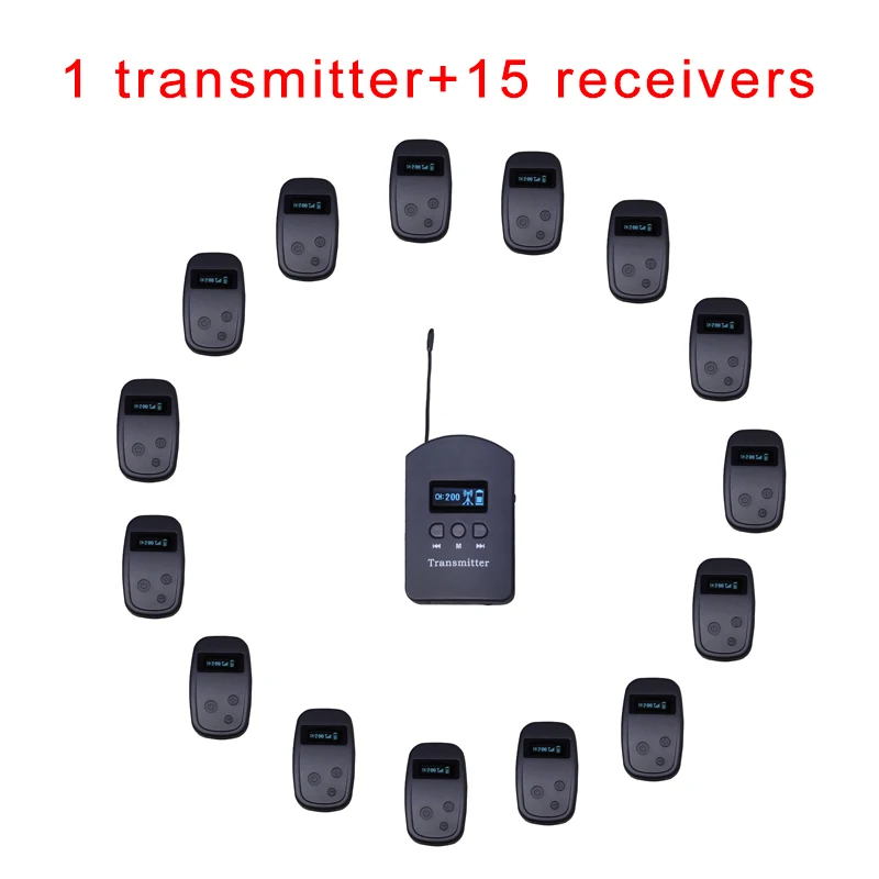 

Wireless Tour Guide System ( 1 Transmitter + 15 Receivers ) For Travel Agency Church Museum Reception / wireless tourist system