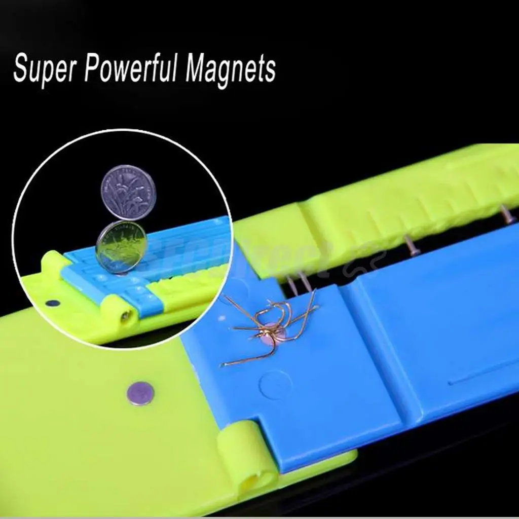 ABS Plastic Fishing Line Length Ruler Sub-line Knot-Tying Tackle Tool Cut Line Mearure Board Hook Accessories Yellow Green Blue