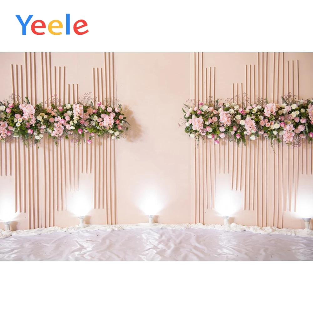 

Yeele Flower Wall Ceremony Light Scene Photography Background Vinyl Poster Props Portrait Photographic Backdrop For Photo Studio