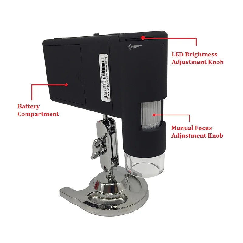 Профессиональный 500X портативный цифровой микроскоп реальный 5.0MP " ЖК-дисплей с 8 светодиодный Поддержка USB SD карты фото и видео захвата