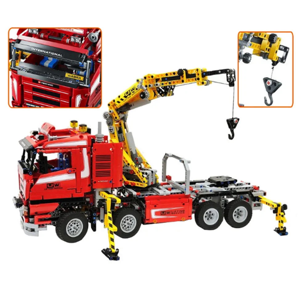 

NEW LEPIN 20013 technic series 1877pcs The Electric Crane Truck Model Building blocks Bricks Compatible legoinglys 8258