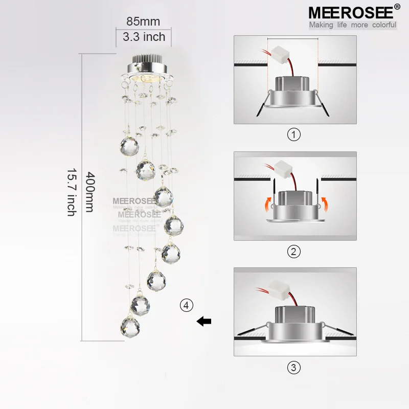 Современный мини Хрустальный потолочный светильник, спиральный хрустальный светильник, хрустальный светильник, светодиодный светильник для коридора, прихожей, крыльца, лестницы