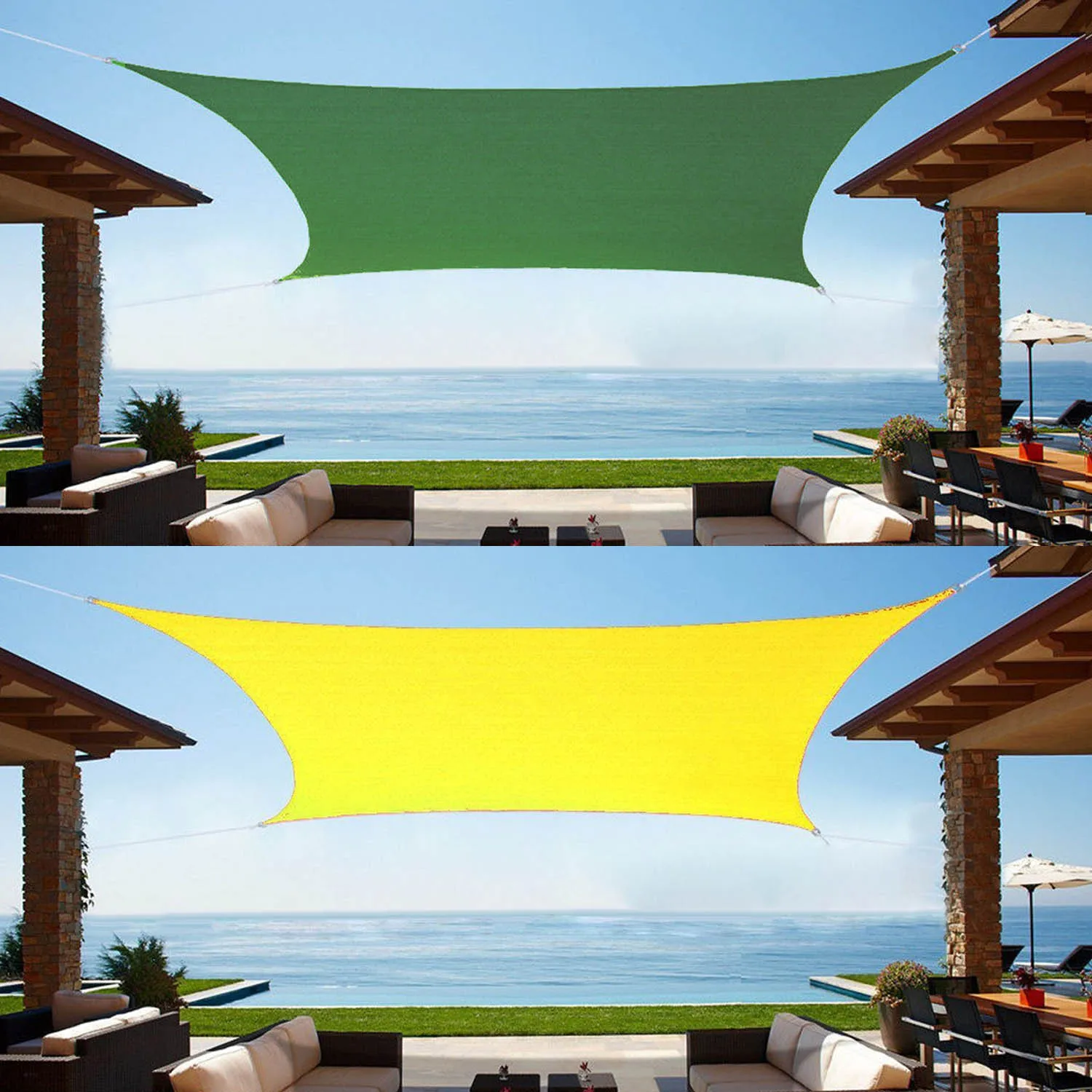 

Awning Waterproof Cloth Square UV Protection Sunscreen Raincover Foldable Sun Shade Sail Strong Canopy for Outdoor Garden