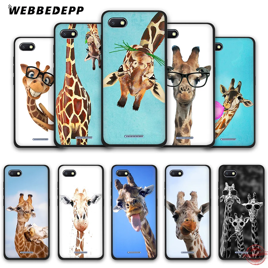 WEBBEDEPP Wear Glasses Giraffe Soft Phone Case for Redmi Note 8 7 6 5 Pro 4A 5A 6A 4X Plus S2 Go Cases | Мобильные телефоны и