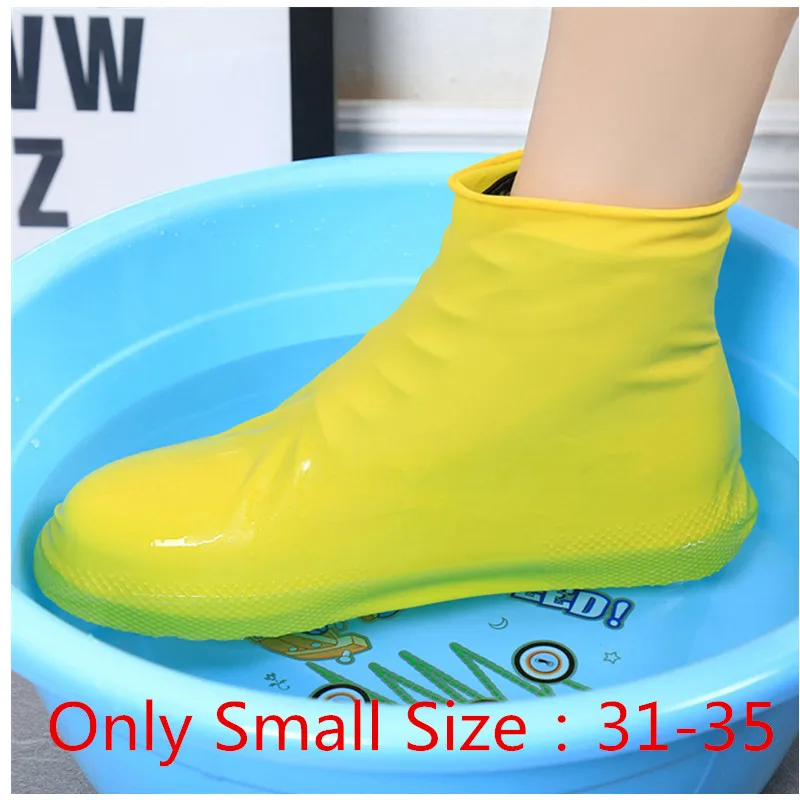 

Hot 1 Pair Waterproof Reusable Rain Shoes Covers Rubber Slip-resistant Rain Boot Overshoes Men Women Shoes Accessories Tools S