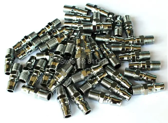 Tire pressure gauge connector, PM20, self locking pneumatic quick