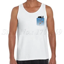 Карманный Кит дизайн новые мужские майки рыба Одежда для собак повседневные Singlets