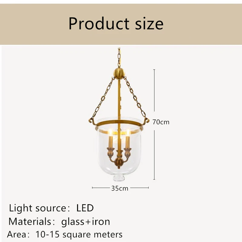 Классический Лофт светодиодный подвесной светильник с железной цепочкой, Золотая лампа для тела, для столовой, лампа для гостиной, спальни, винтажная Подвесная лампа, 3 лампы, 90-260 В