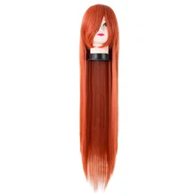 Прямой парик Fei-Show синтетический термостойкий 40 дюймов/100 см костюм мультфильм Cos-play длинный рисунок цвет покрытие лицо взрыва волос