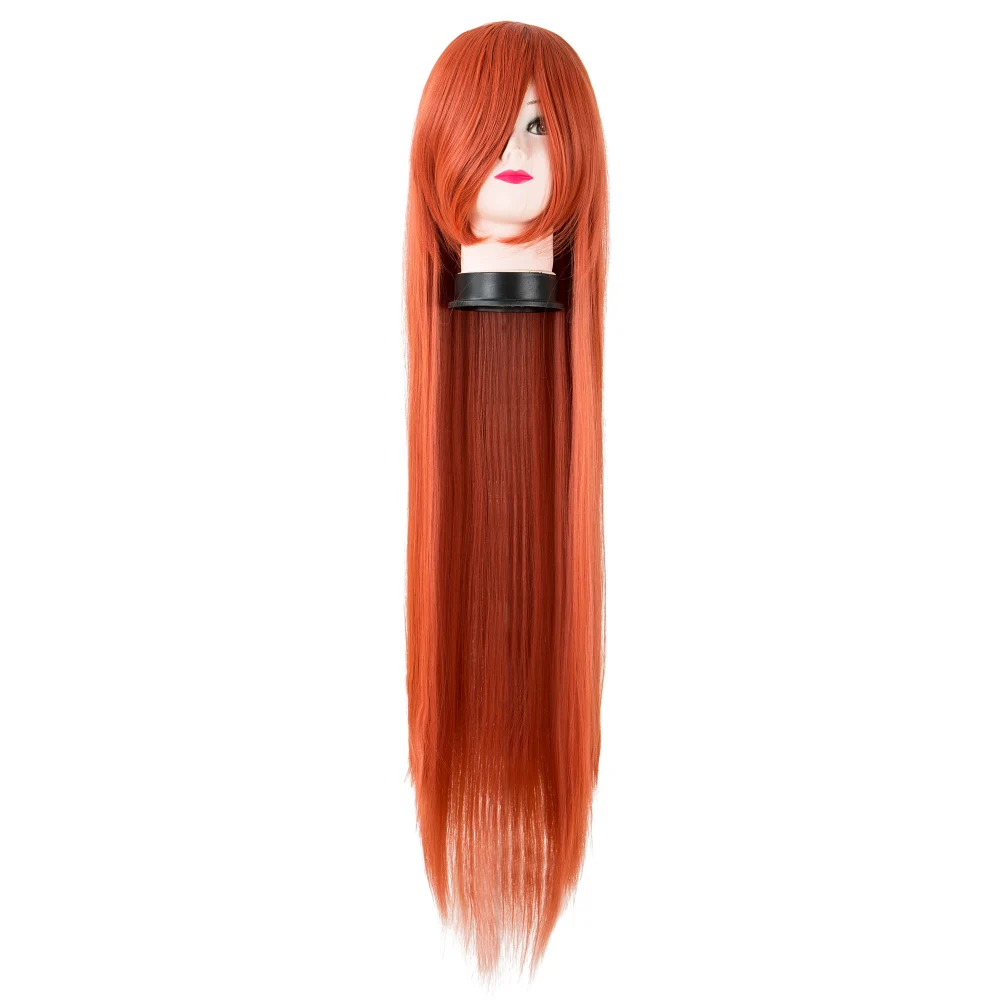 

Straight Wig Fei-Show Synthetic Heat Resistant 40 Inches/100 CM Costume Cartoon Cos-play Long Picture Color Cover Face Bang Hair