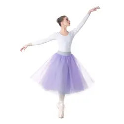 Балет, современные танцы длинная юбка-пачка фиолетовый светло фиолетовый взрослых балерина комплект пуловер + кожаная юбка мяч 3 слоя
