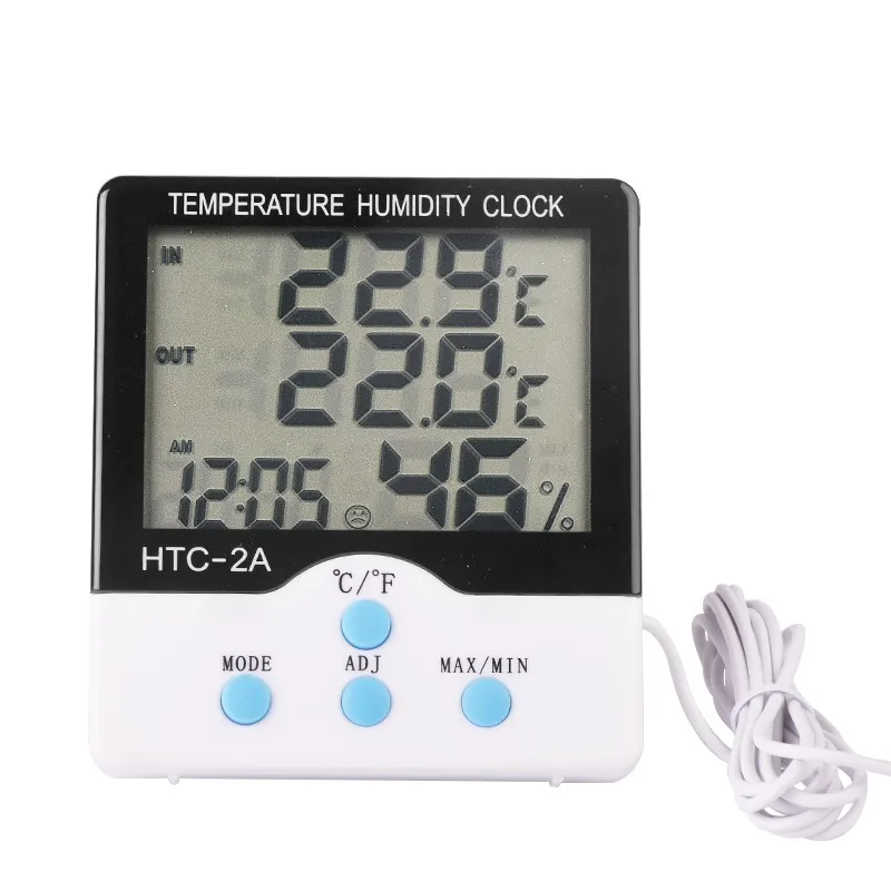 Электронный цифровой Комнатный Измеритель температуры и влажности термометр гигрометр термо-гигрометр Будильник HTC-2A
