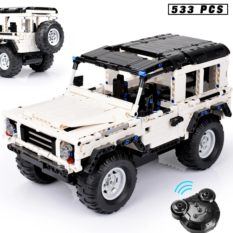 

Technic Series Blocks 553+ PCS Defender RC Car Model SUV DIY Building Block Brick Toys For Children
