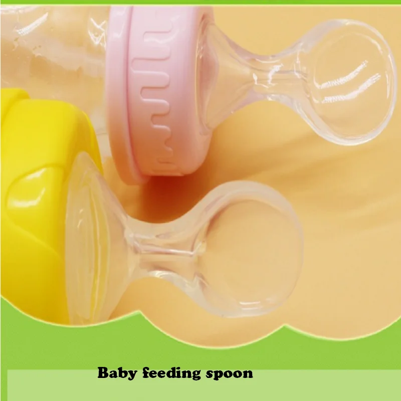 Baby Cereal Rice Feeder Food Milk Feeder Silicone Training ...