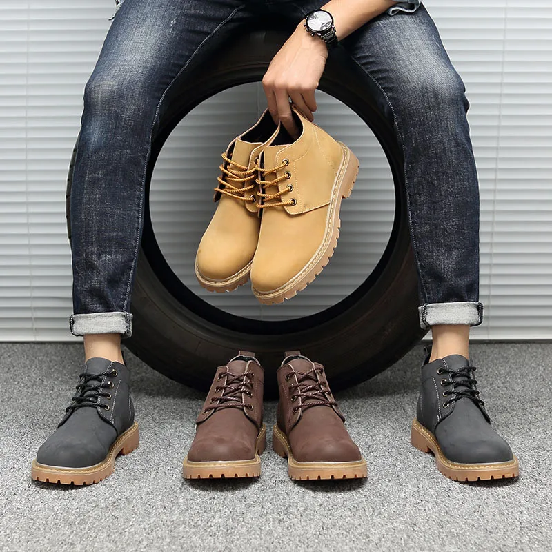 

Mens boots winter genuine leather designer brand hot sell casual male boots #MXZ8309134