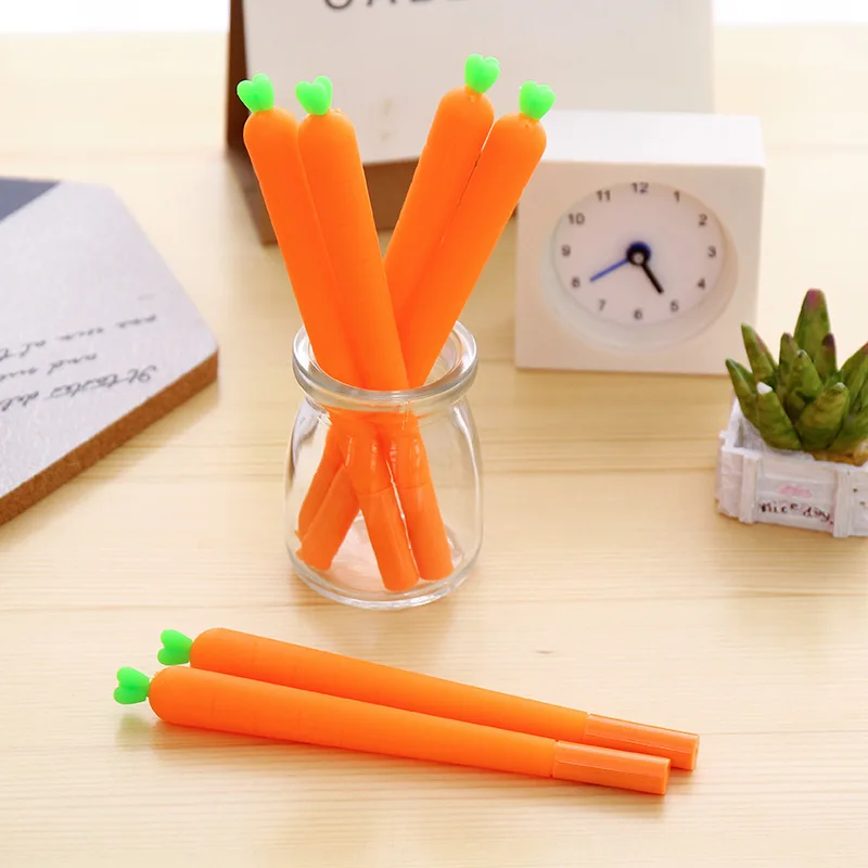 Fantastic 0.5mm Novelty Fresh Carrot Gel Ink Pen Promotional Gift