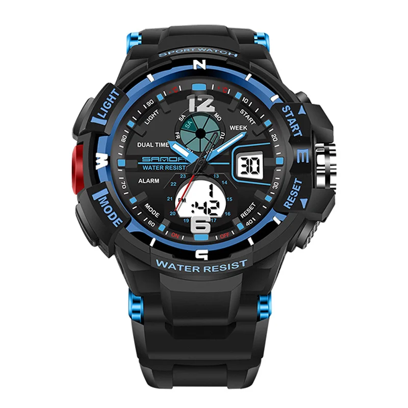 Najtaniej SANDA Sport Watch mężczyźni 2019 zegar męski LED cyfrowy kwarcowy zegarki męskie Top marka luksusowy zegarek na rękę dla Relogio Masculino