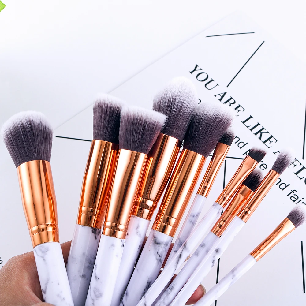 Marble makeup brushes  (6)