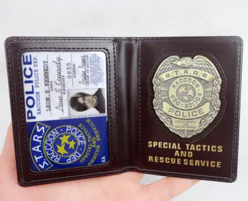 

RESIDENT EVIL RACCOON CITY POLICE BADGE ID HOLDER LEON BROWN - World military Store