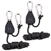 Worthwhile a pair camping hiking pulley rope ratchet hanger outdoor tools edc survival equipment tent light hanging hook