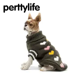 Perttylife Pet любовь Свитер Собака трикотажная одежда модные теплые собака щенок Свитеры для женщин 3 цвета clt45