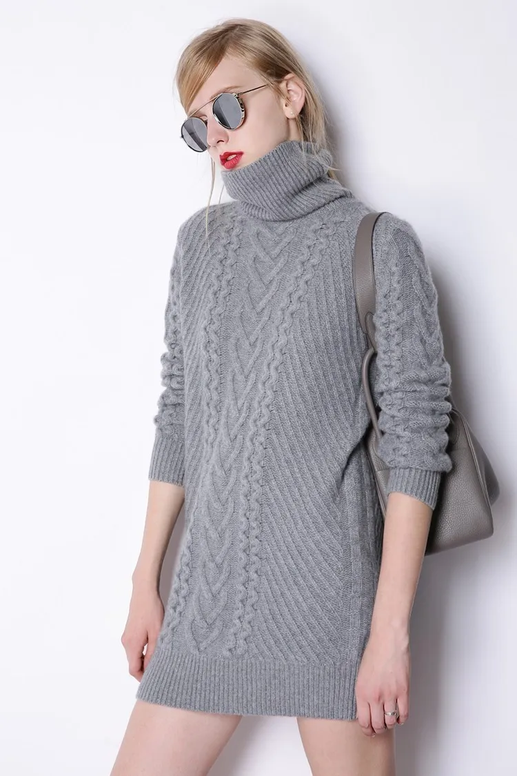 Brand Sweater 2019 New Women's Turtleneck. Fashion Loose Woolen Ladies Sweater.Pull Femme Hiver. Warm Cashmere Sweater S-2XL  (9)