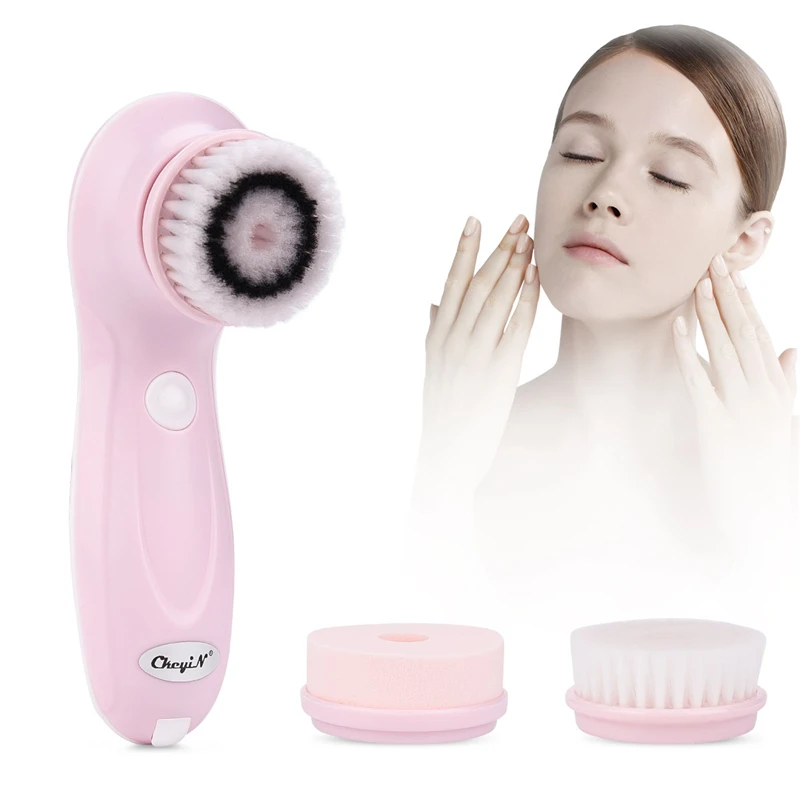 

Portable Electric Facial Cleansing Brush Set Rechargeable Face Deep Cleaning Tool with Replaceable Sponge and Brush Skin Care 42