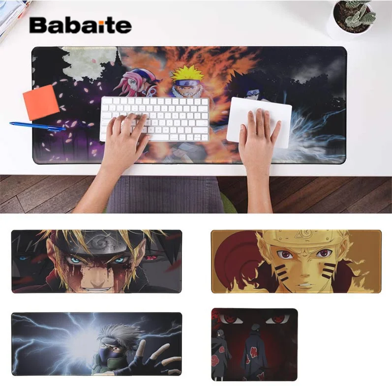 

Babaite Beautiful Anime Naruto Locking Edge Mouse Pad Game Rubber PC Computer Gaming mousepad