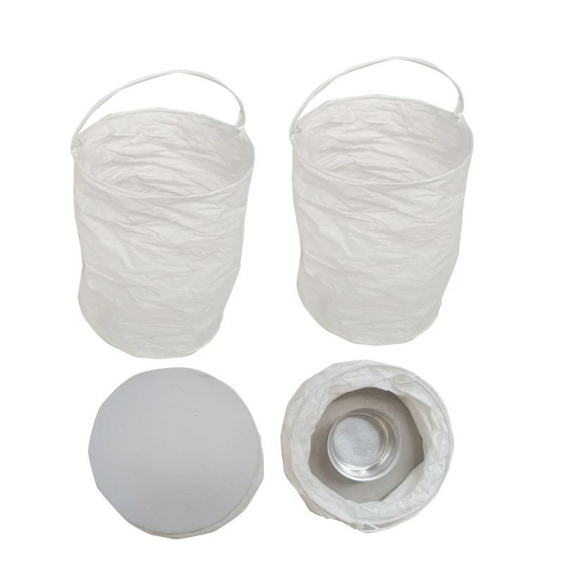 

Decorative 6pcs white cylindric Paper Lantern Hanging Lampion with metal candle holder for wedding party decoration backdrop