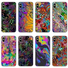 Психоделический абстрактный яркий LSD Trippy для iPhone X XR XS Max 8 7 6s 6 plus SE 5S 5c 5 4S 4 iPod Touch мягкий чехол для телефона