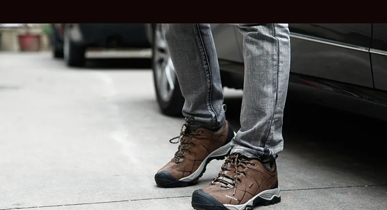 Новые уличные мужские ботинки из натуральной кожи для пешего туризма противоскользящие износостойкие дышащие водонепроницаемые тактические ботинки походные кроссовки
