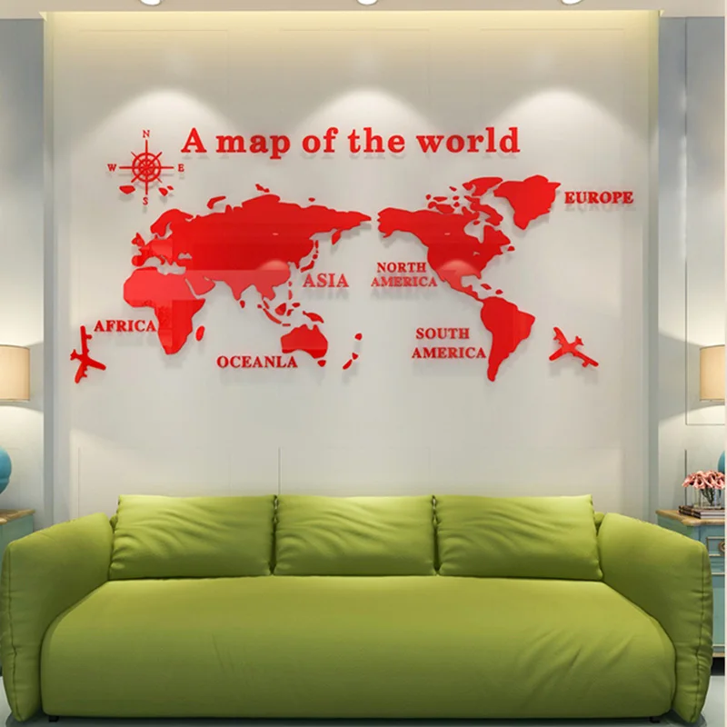 3D الاكريليك الكريستال ستيريو جدار ملصقا الأرض مكتب إلهامي الجدار ملصق أريكة خلفية كبيرة منطقة الشرفة جدار ملصقا