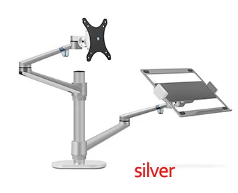 2022 O32inch LCD Monior Desktop Stand Dual Arm + 17&quotLaptop mount Table Full Motion suporte monitor holder |