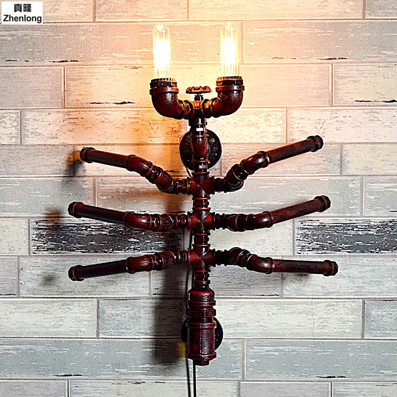 Винтажная железная водопроводная настенная лампа креативный DIY Ant