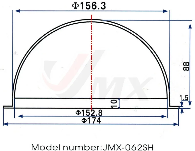 JMX 6,2 дюймов акриловая Крытая/наружная деталь для системы видеонаблюдения Расширенный прозрачный корпус для купольной камеры купольные камеры видеонаблюдения корпус