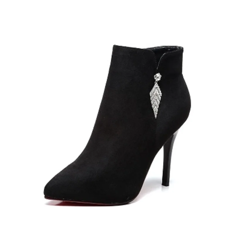 

Spring and autumn women's boots exquisite pointed high heels female 2018 new wild boots British Martin boots