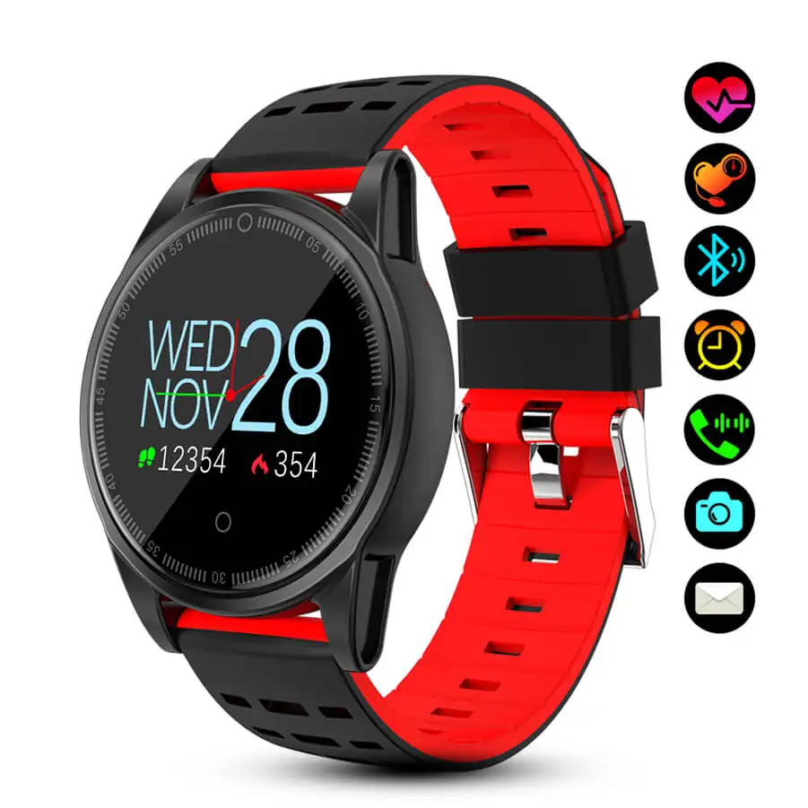 

OLED Smart Watch for Men Heart Rate Monitor Swimming Blood Pressure Tracker Smart Watches Camera Smart Bracelet for IOS Android
