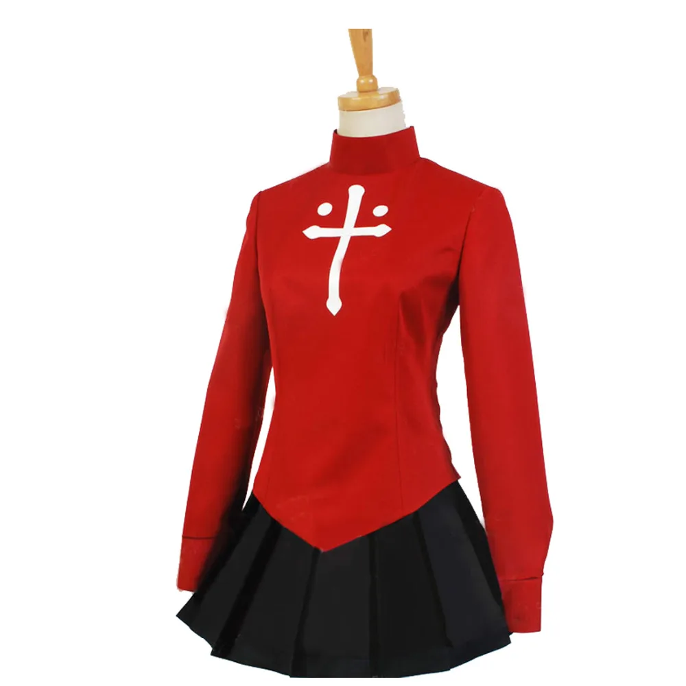 

2018 Fate Stay Night Fate Zero Tohsaka Rin Cosplay Red Womens Fate Stay Night Cosplay Costume(Two Styles For Choosing)