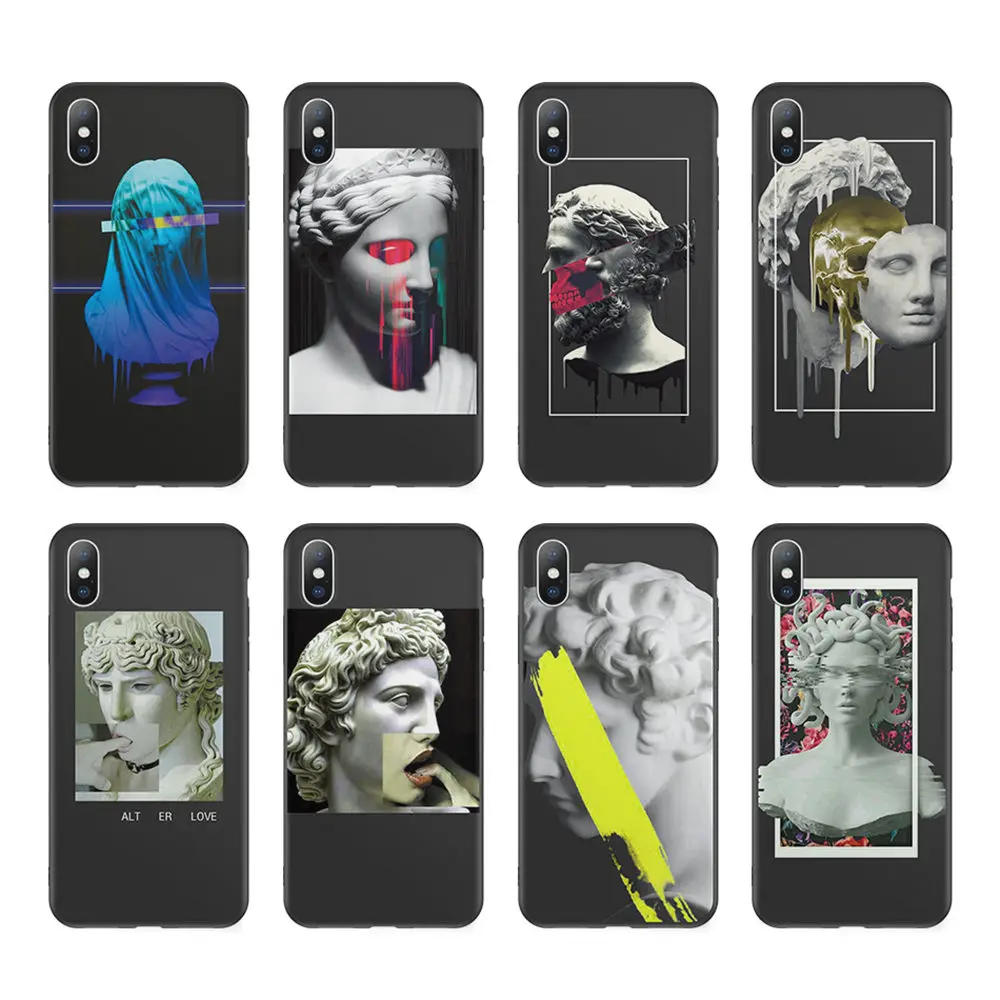 Чехол Ottwn Art с абстрактным рисунком статуи для iPhone 11 Pro Max 7 8 6 6s Plus 5 5S SE X XR XS Max мягкий чехол для телефона TPU задняя крышка Coque Capa