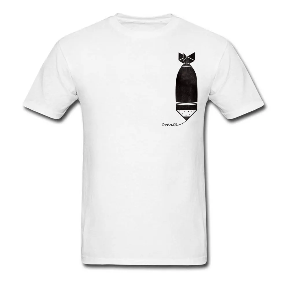 Best Tops Tees Novelty Men T shirt Create Don #039;t Destroy T Shirts Custom Bomb Print Tops Tees 100% Cotton White Tshirt Casual Clothes