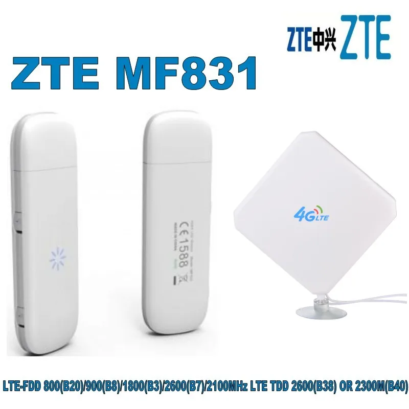 ZTE MF831 4G Dongle 2 внешняя антенна порт LTE USB модем плюс 4g антенна|lte usb modem|4g donglelte |
