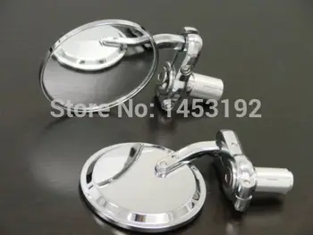 

NEW Free Shipping Chrome Round Cafe Racer Clubman 7/8" BAR END MIRRORS For CB XS KZ GS 440 650 750