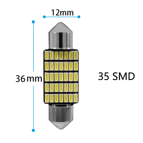 1 шт. 3014 led гирлянда canbus лампы c5w c10w 31 мм 36 мм 39 мм 42 мм светодиодные лампы для авто Интерьер лампа для чтения багажник лампа чистый белый - Испускаемый цвет: 36mm