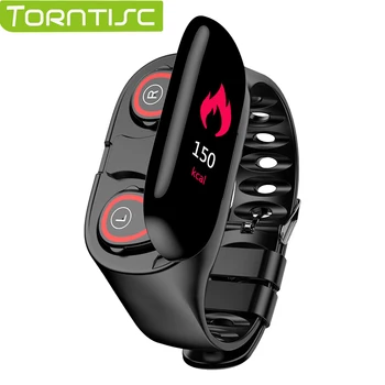 

Torntisc Newest AI Smart Watch With Bluetooth Headphone Heart Rate Monitor Smart Wristband Long Time Standby Sport Watch Men