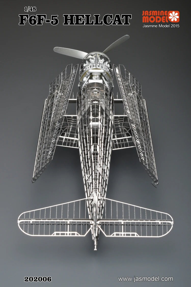 Top All-metal alloy DIY assembly aircraft model 1/48 F6F-5 hell cat fighter skeleton puzzle 1
