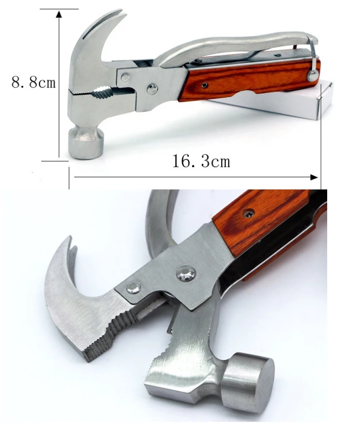 Открытый EDC набор инструментов для выживания многофункциональный инструмент молоток 12+ 1 топор нож открывалка Отвертка зажим Туристическое оборудование Походный нож