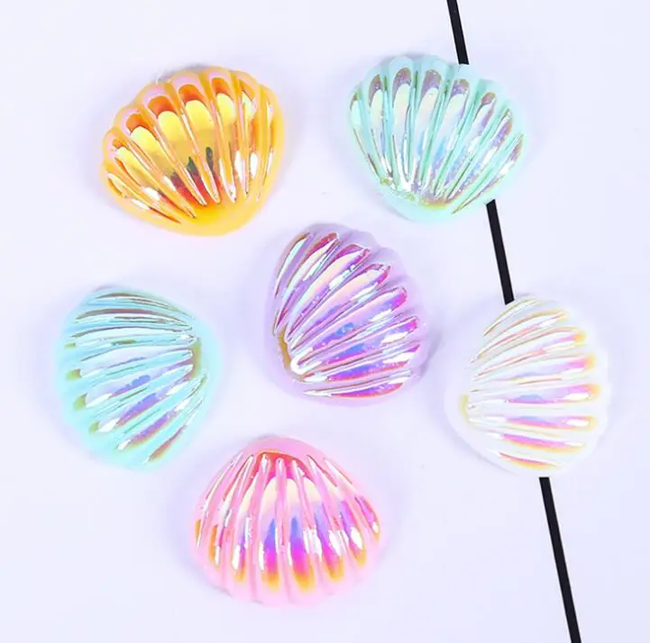 

Cute Shell Flatback Resin Cabochons Parts for earring and Pendents Decorating
