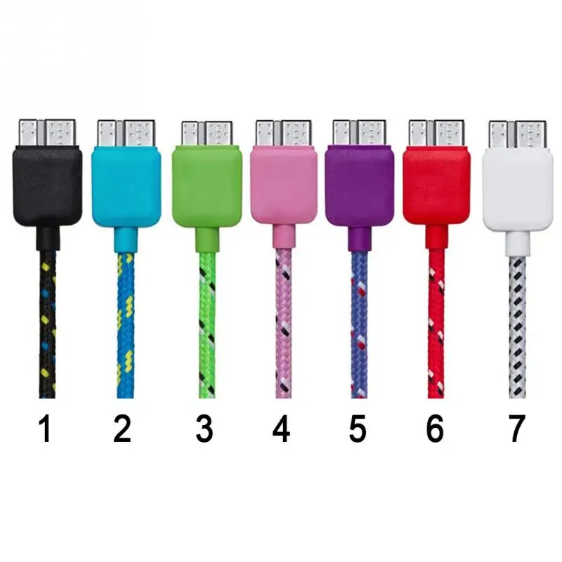 Цветной 1 м 3 фута тканевый нейлон Usb 3,0 микро плетеный кабель для синхронизации данных и зарядки для samsung Galaxy S5 Note3 N9000