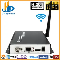 H.264 HDMI + CVBS AV RCA кодер Wi-Fi HD видео SD Кодер с IP выходом IPTV кодер для стриминга с HTTP RTSP RTMP HLS ONVIF RTP