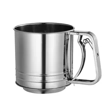 Большая сетка из нержавеющей стали для просеивания муки глазурь для выпечки шейкер для сахара порошок Мука сито форма чашки формы для выпечки Кондитерские инструменты